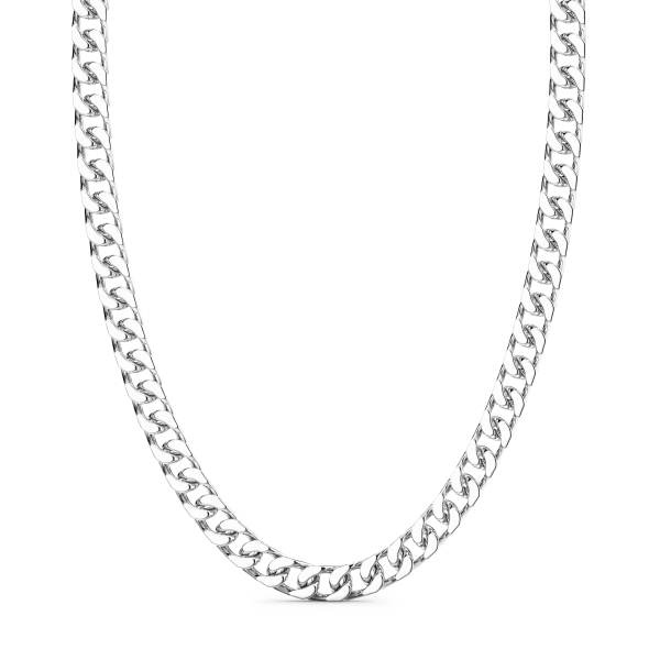 Zancan silver curb chain...