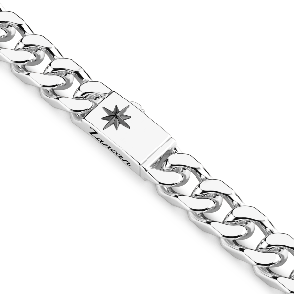 Zancan silver curb chain...