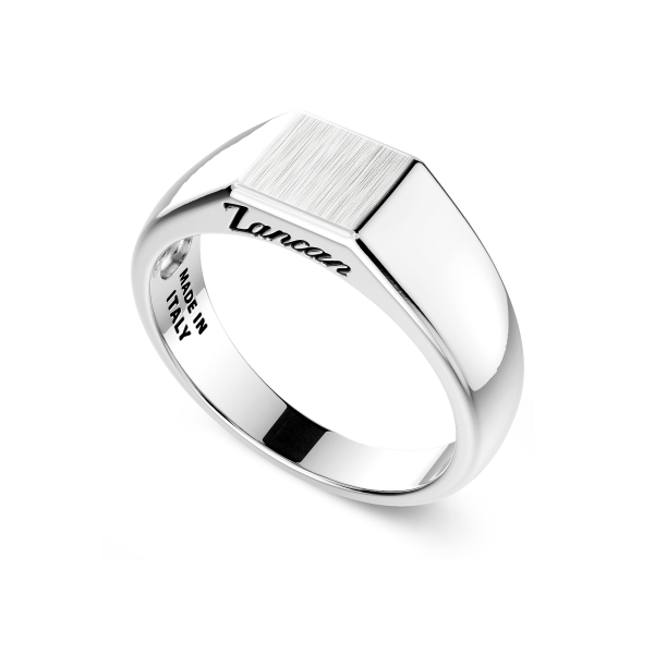 Zancan silver chevalier ring.