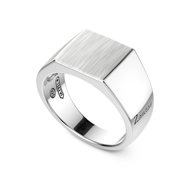 Zancan silver chevalier ring.