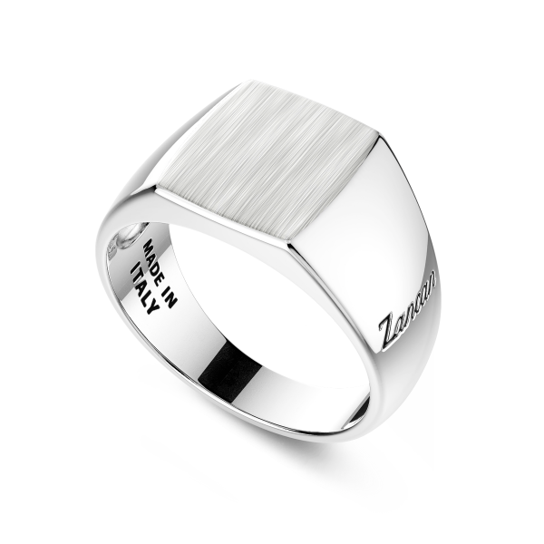 Zancan silver chevalier ring.