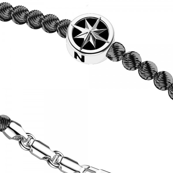 Bracciale con sfere in argento e stella.