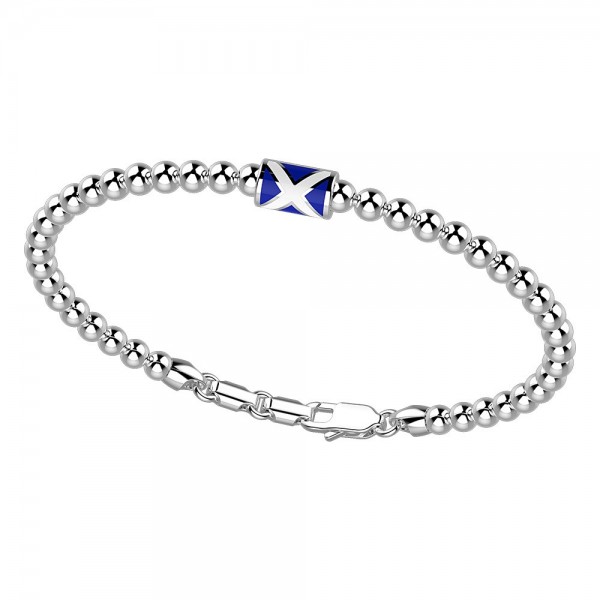 Silver Bracelet with enamelled details