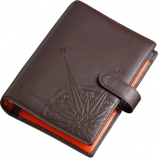 Brown leather organizer...