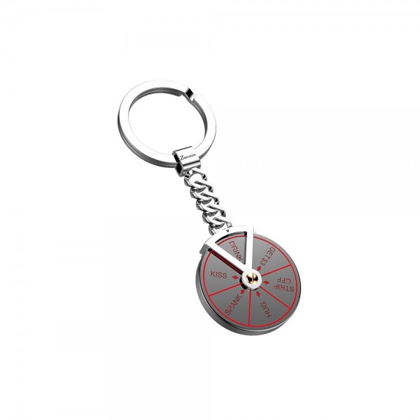 Game keychain in stainless steel.