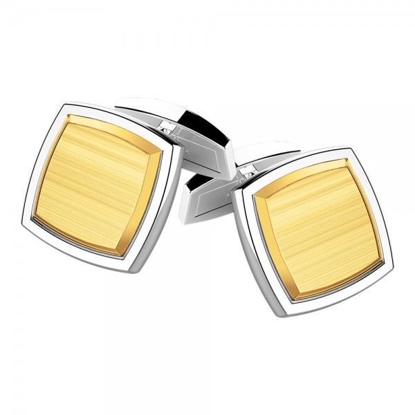 Silver and gold cufflinks.