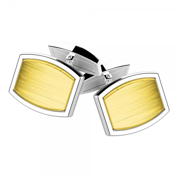 Silver and gold cufflinks.