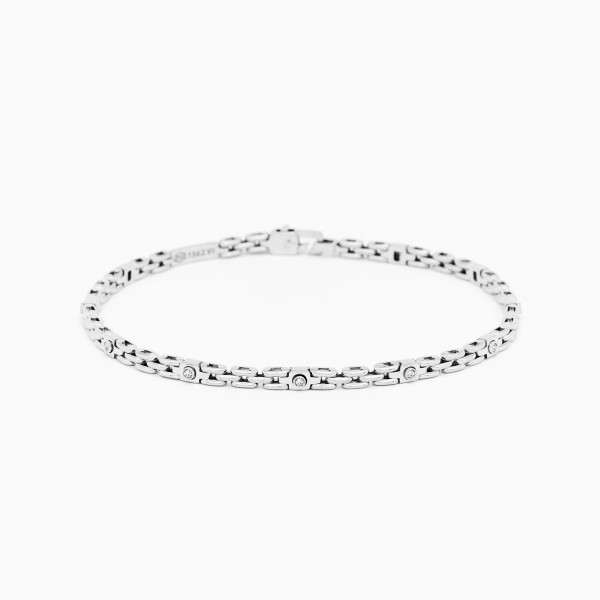 Men's bracelet in white gold.