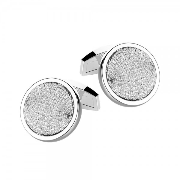 Silver cufflinks.