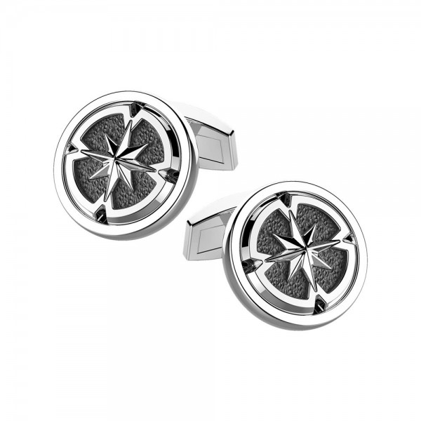 Silver cufflinks.