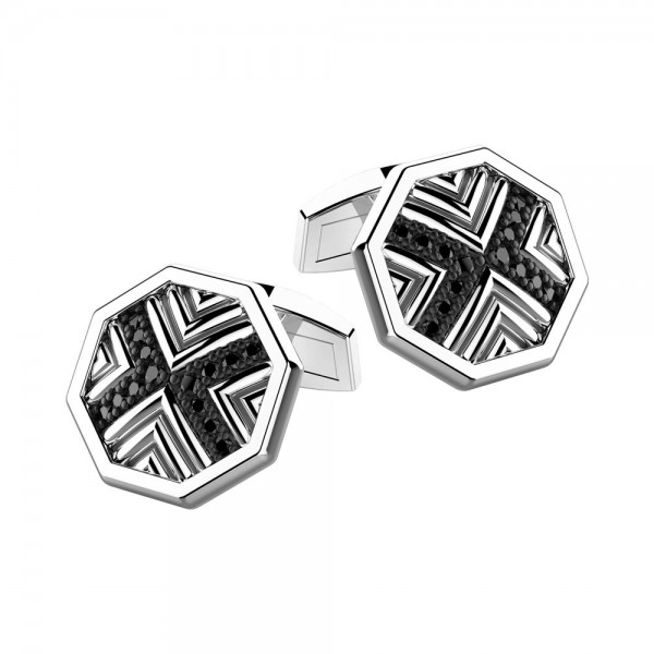 Silver cufflinks.