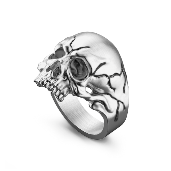 Anello teschio Zancan in argento 