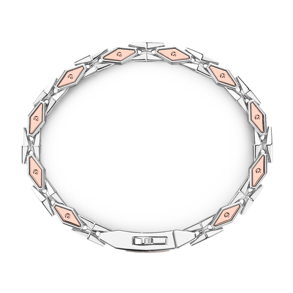 Bracciale da uomo Zancan in argento e oro rosa.