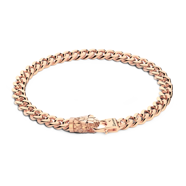 Bracciale a grumetta Zancan in argento con chiusura a testa di serpente.