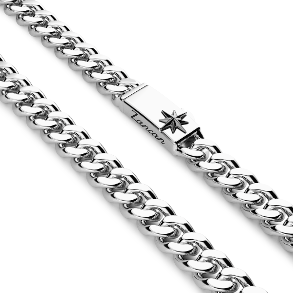 Zancan silver curb chain...