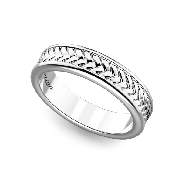 Zancan silver band ring.