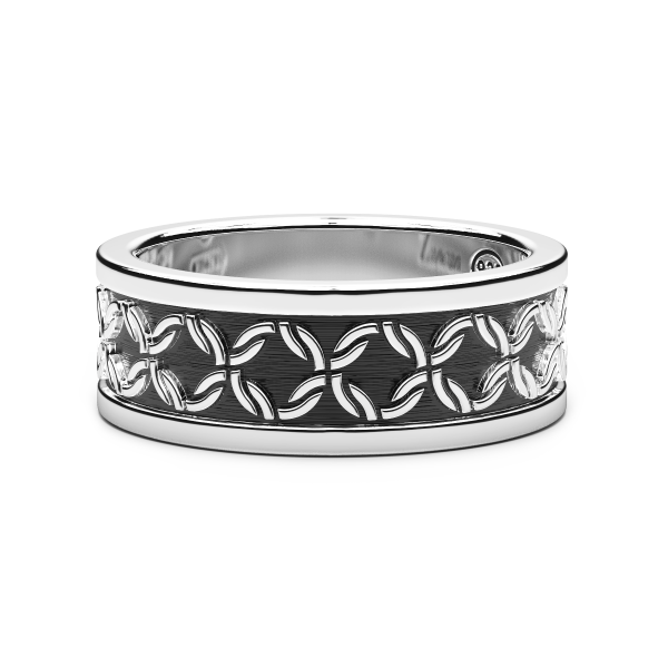 Zancan silver band ring.