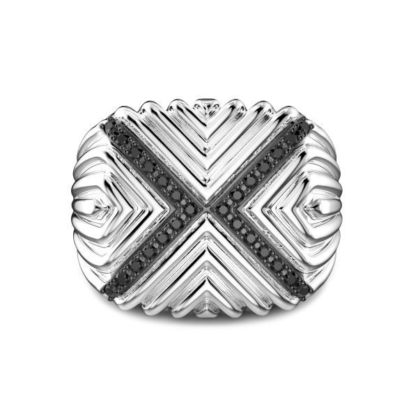 Zancan silver signet ring...