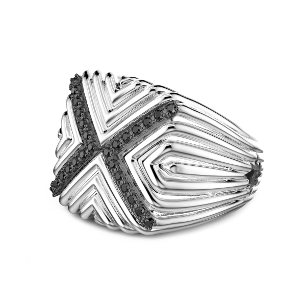 Zancan silver signet ring...