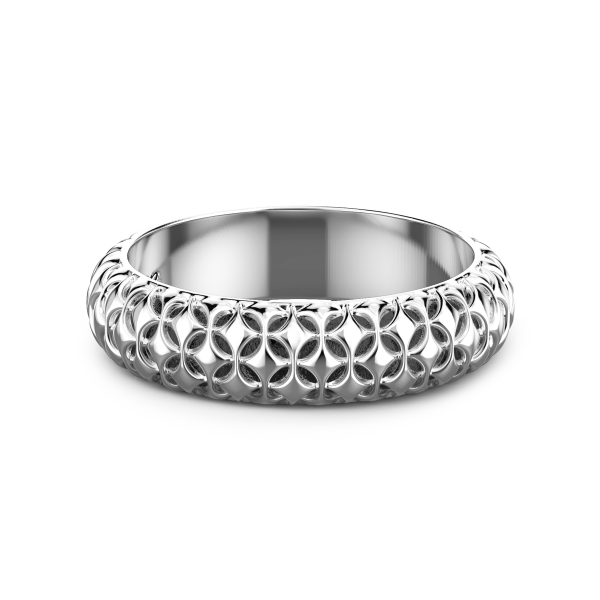 Zancan silver band ring.