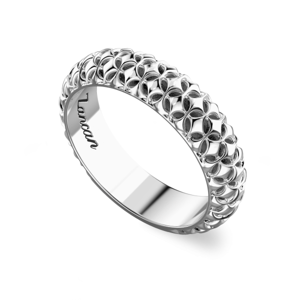 Zancan silver band ring.