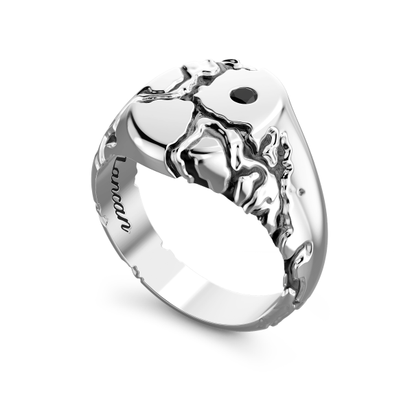 Zancan silver signet ring...