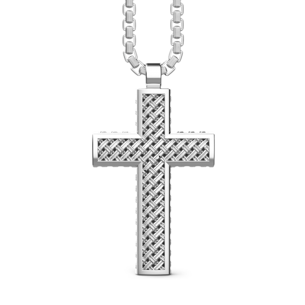 Collier Zancan en argent avec pendentif croix.